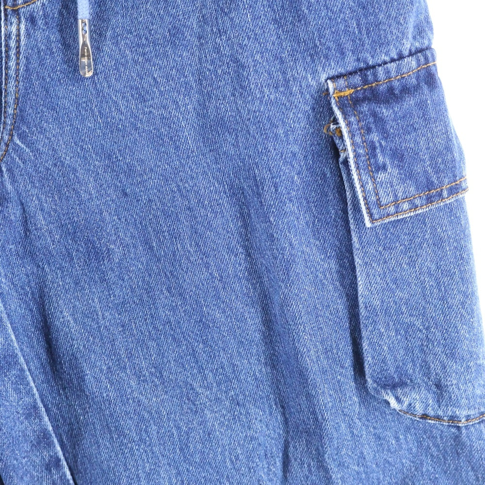 Feng Chen Wang(フェン チェン ワン) WASHED JEANS デニム カーゴパンツ インディゴ FF12TRO513