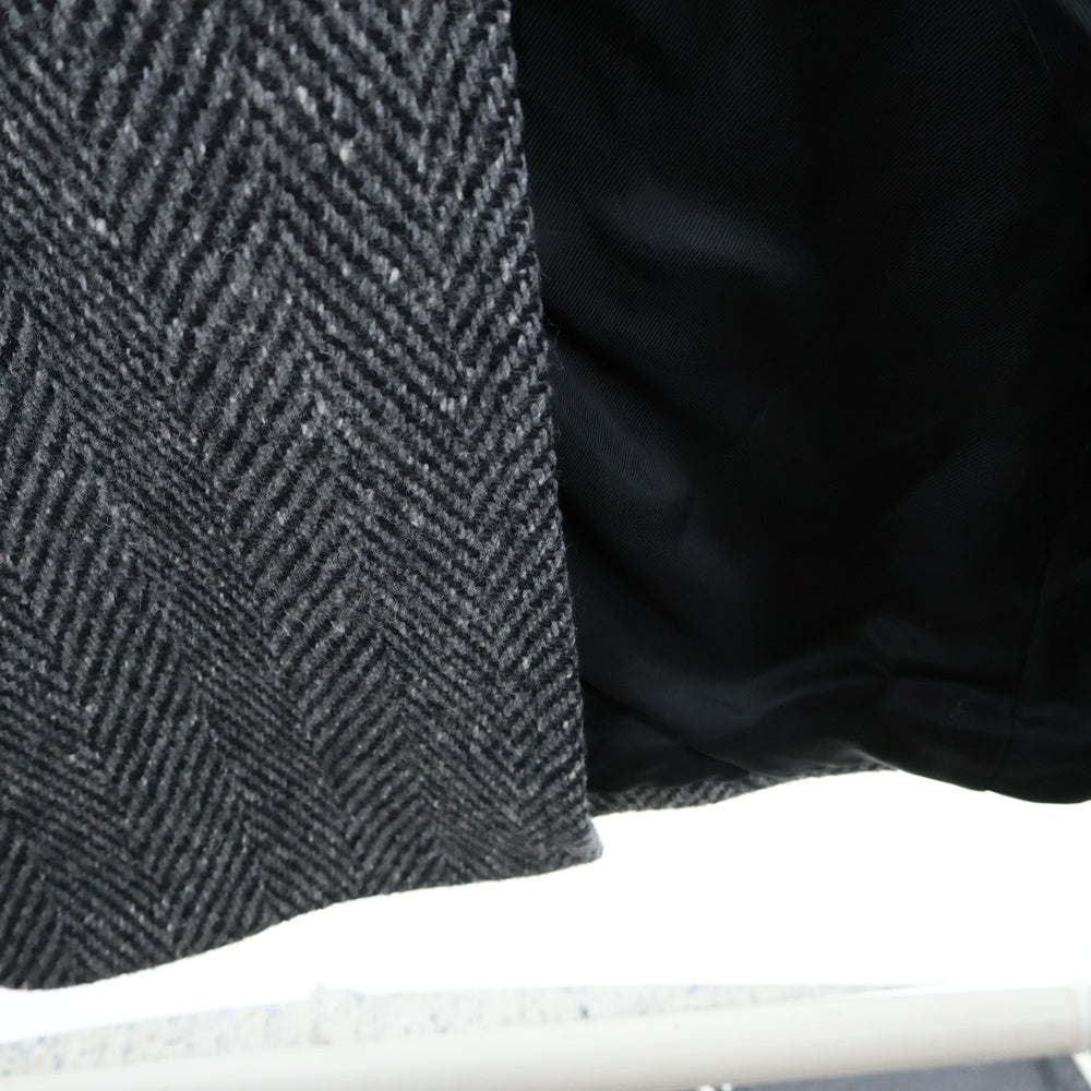 JOHN LAWRENCE SULLIVAN(ジョンローレンスサリバン) ウール ヘリンボーンチェスター ロングコート グレー 1B003-0218-12