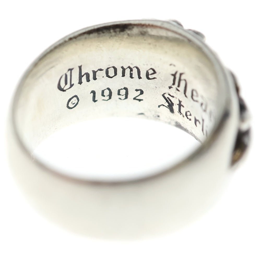 CHROME HEARTS(クロムハーツ) FLRL CRS PAVE フローラルクロス リング パヴェダイヤ シルバー