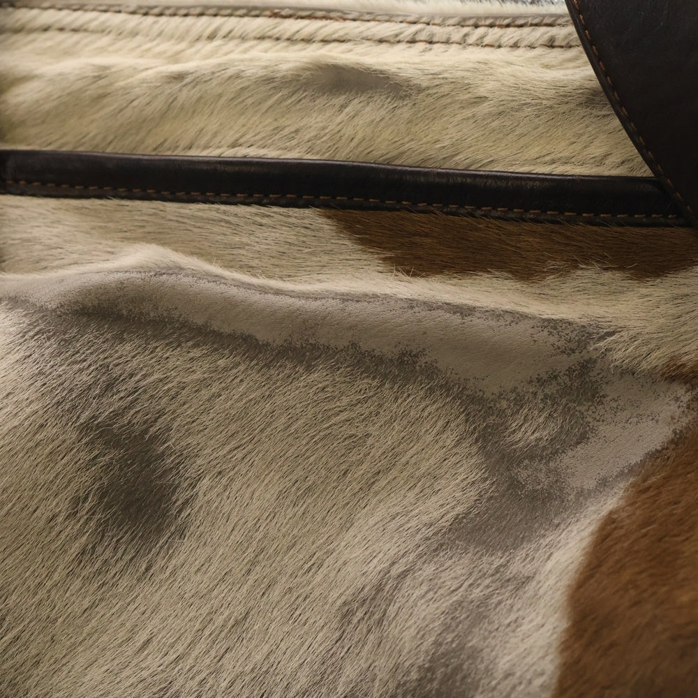 CHROME HEARTS(クロムハーツ) LEATHER TOTE ハラコ レザートートバッグ ホワイト/ブラウン