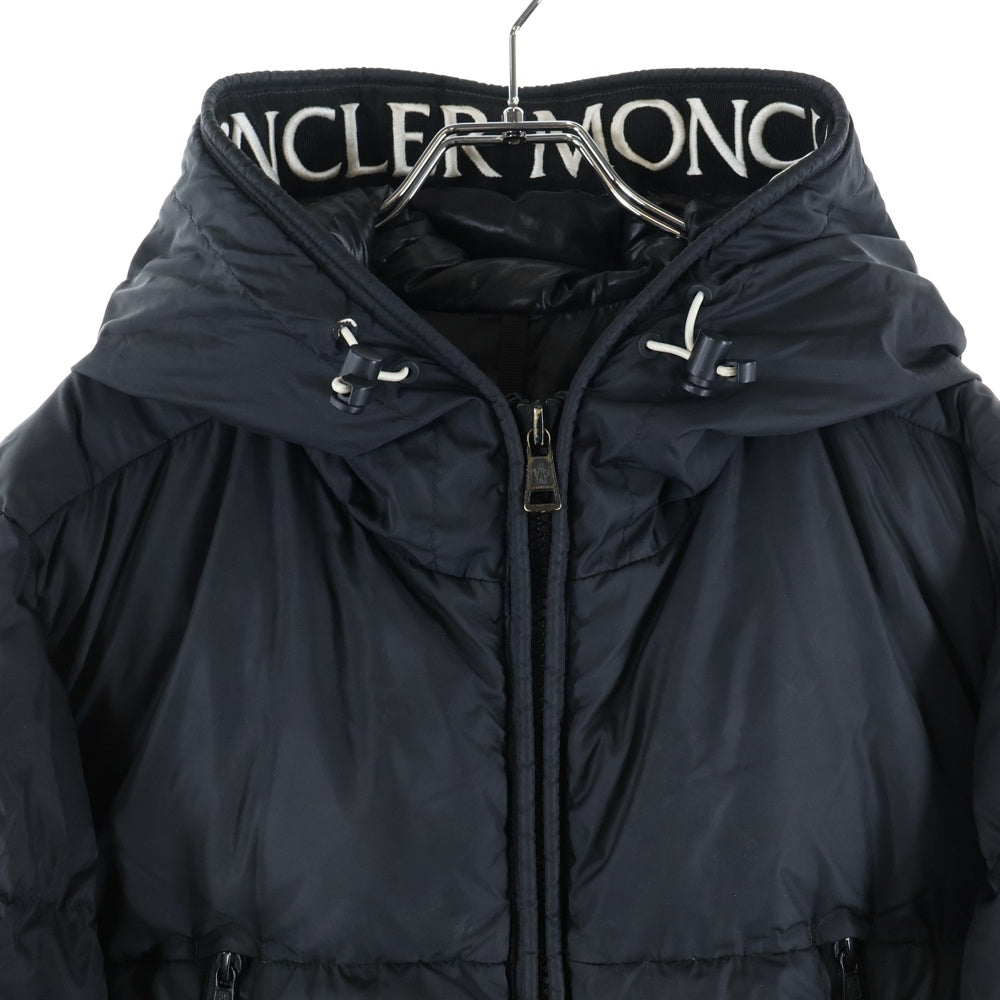 MONCLER(モンクレール) 19AW MONTCLA モンクラー ロゴ刺繍 ラバーワッペン フーデッド ジップアップ ダウンジャケット ブラック E20914194385 C0300