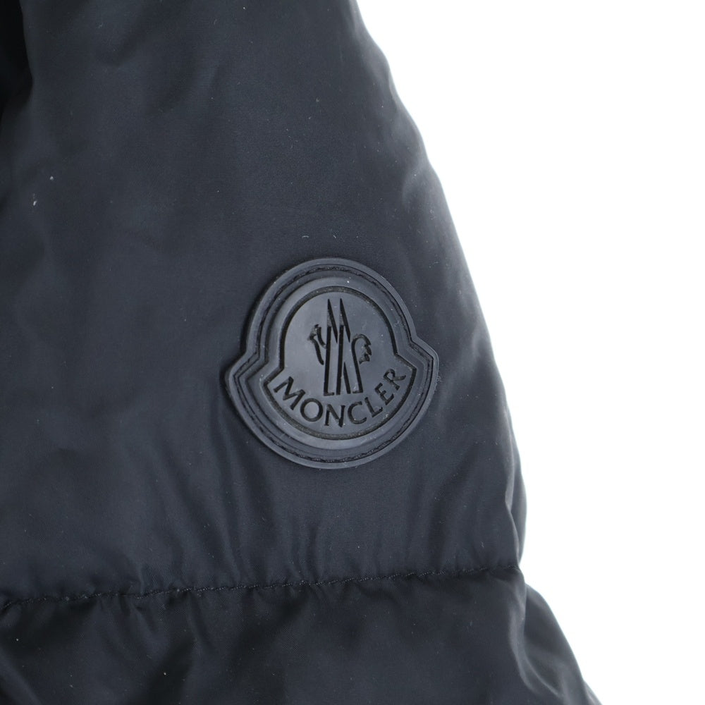 MONCLER(モンクレール) 19AW MONTCLA モンクラー ロゴ刺繍 ラバーワッペン フーデッド ジップアップ ダウンジャケット ブラック E20914194385 C0300