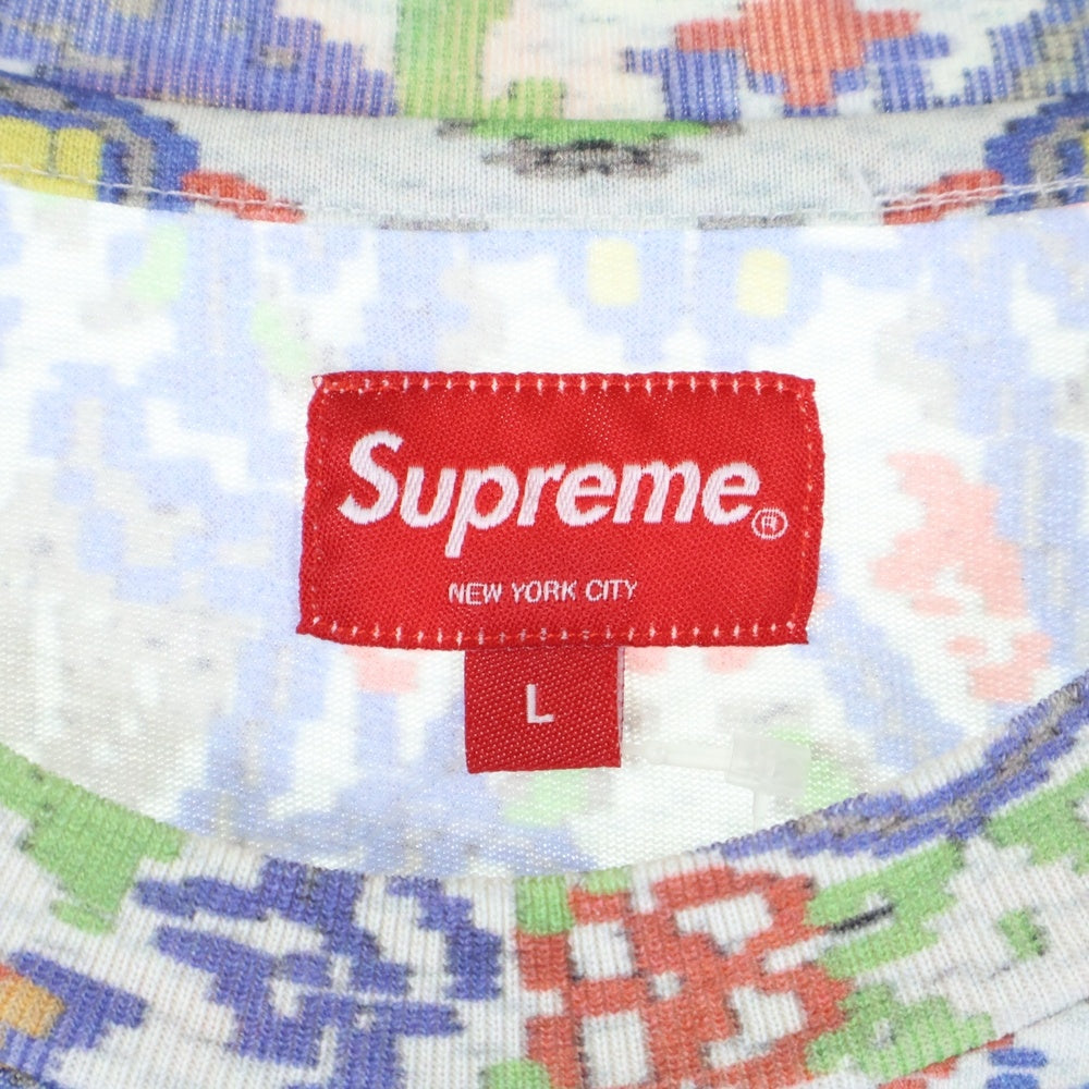SUPREME(シュプリーム) 23SS Small Box Logo L/S Tee Tapestry タペストリープリント 総柄 スモールボックスロゴ クルーネック 長袖Tシャツ カットソー マルチカラー