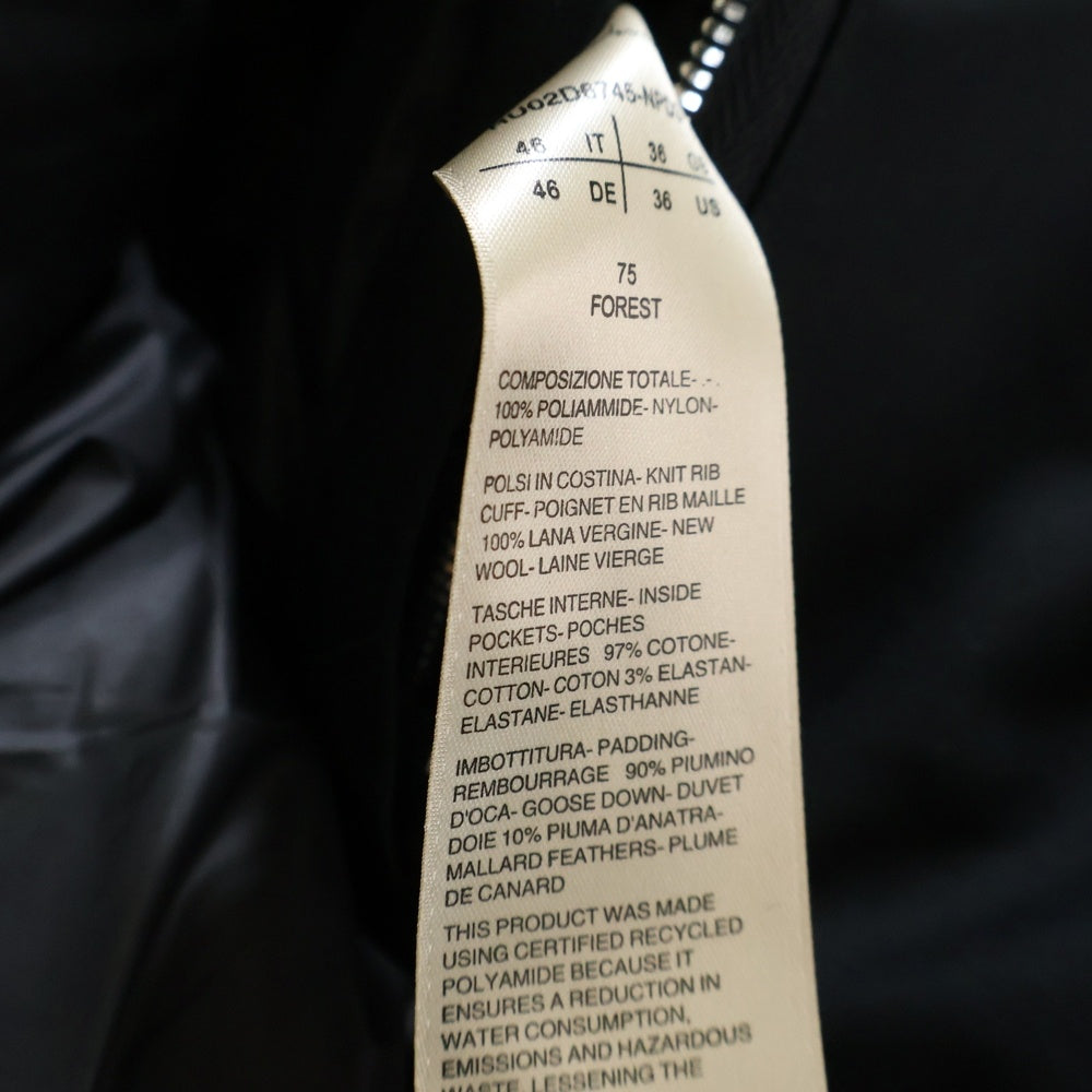 Rick Owens(リックオウエンス) 24AW TURTLE JKT ジップアップ ダウンジャケット ブラック RU02D6745-NPD3