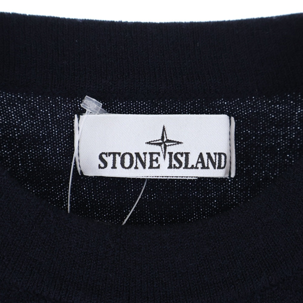 STONE ISLAND(ストーンアイランド) 24AW アームワッペン クルーネック 長袖セーター ニット ネイビー 8115526A1