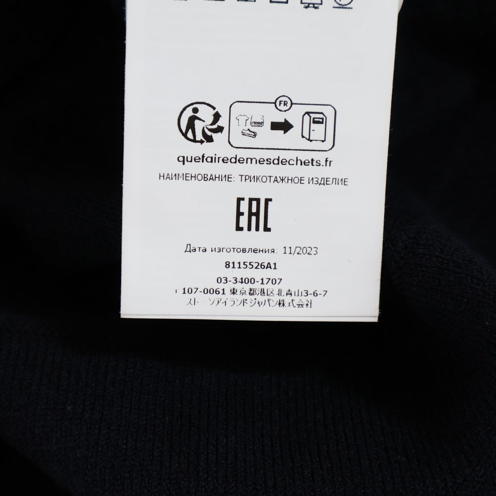 STONE ISLAND(ストーンアイランド) 24AW アームワッペン クルーネック 長袖セーター ニット ネイビー 8115526A1