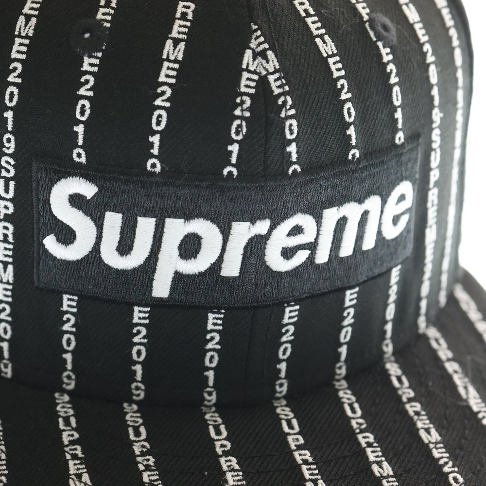 SUPREME(シュプリーム) 19SS ×NEW ERA Text Stripe Cap ニューエラ