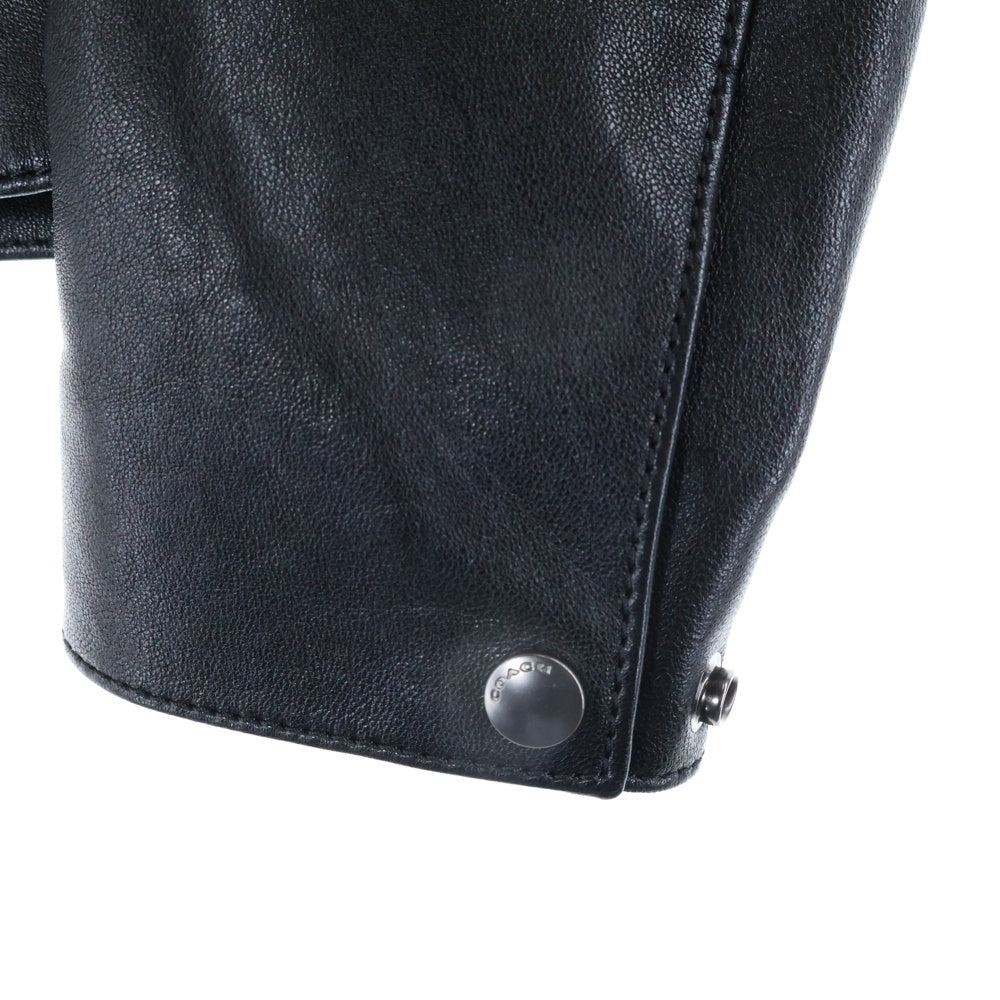 COACH(コーチ) シングル ラムレザージャケット ブラック F33779