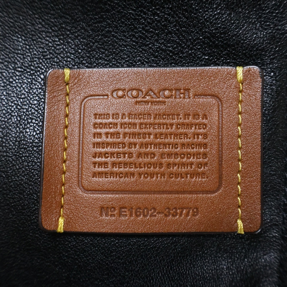 COACH(コーチ) シングル ラムレザージャケット ブラック F33779