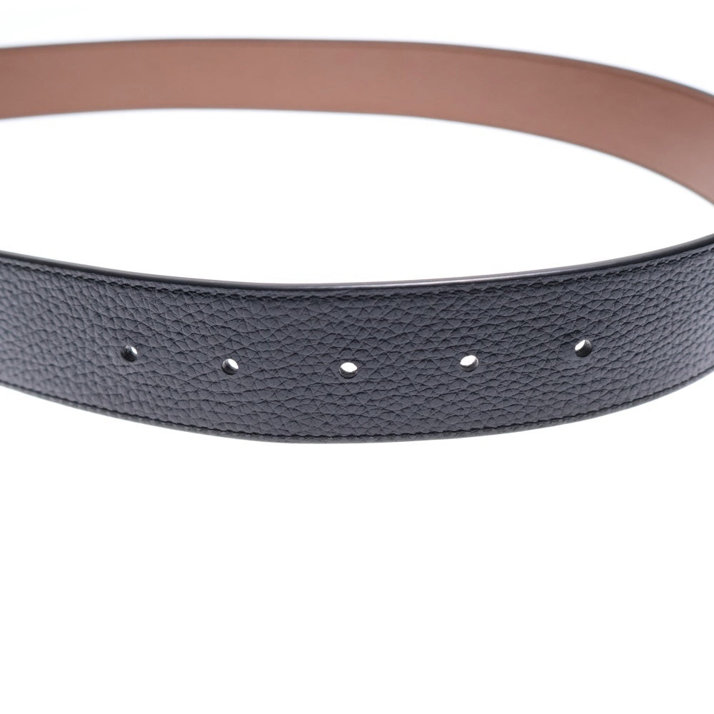 COACH(コーチ) Cロゴ バックルカットトゥ リバーシブル レザーベルト ブラック/ブラウン レディース