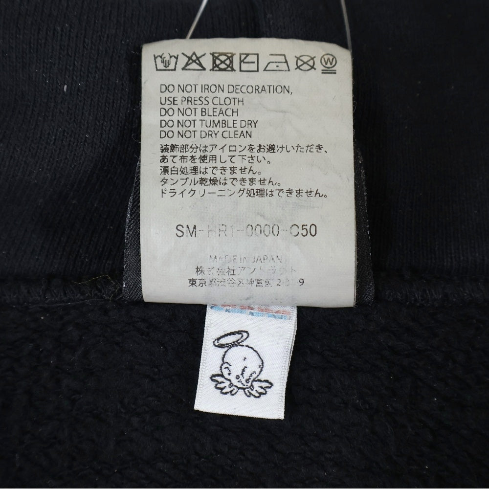 SAINT MICHAEL(セントマイケル) 25AW BBLN HOODIE バビロンフーディー スウェット プルオーバーパーカー ブラック/ブルー SM-HR1-0000-C50