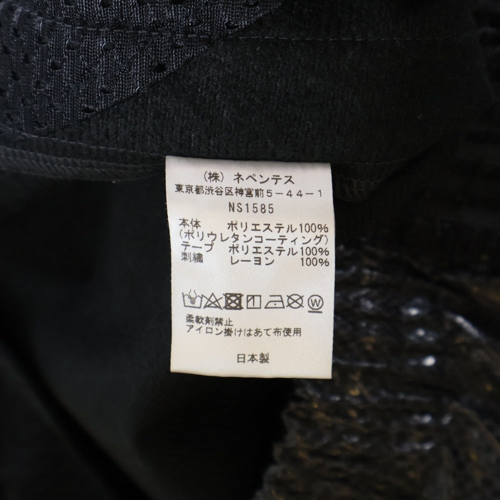 Needles(ニードルス) 24AW×NUBIAN TRACK PANTS SYNCETIC LEATHER EXCLUSIVE NS1585 ヌビアン トラックパンツ フェイクレザー ブラック