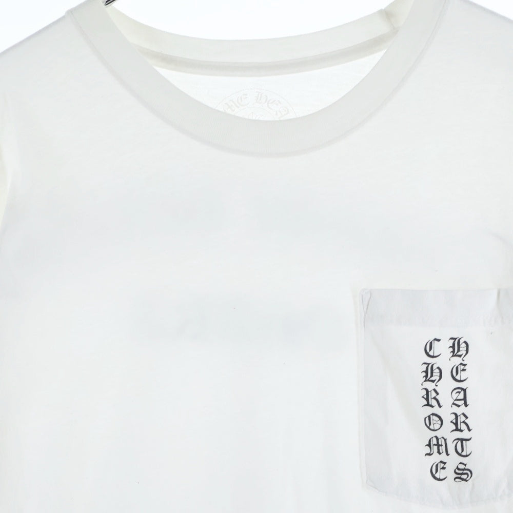 CHROME HEARTS(クロムハーツ) Osaka Scroll Label Logo Tee 大阪限定 大阪スクロールラベルロゴ ポケット付き 半袖Tシャツ ホワイト