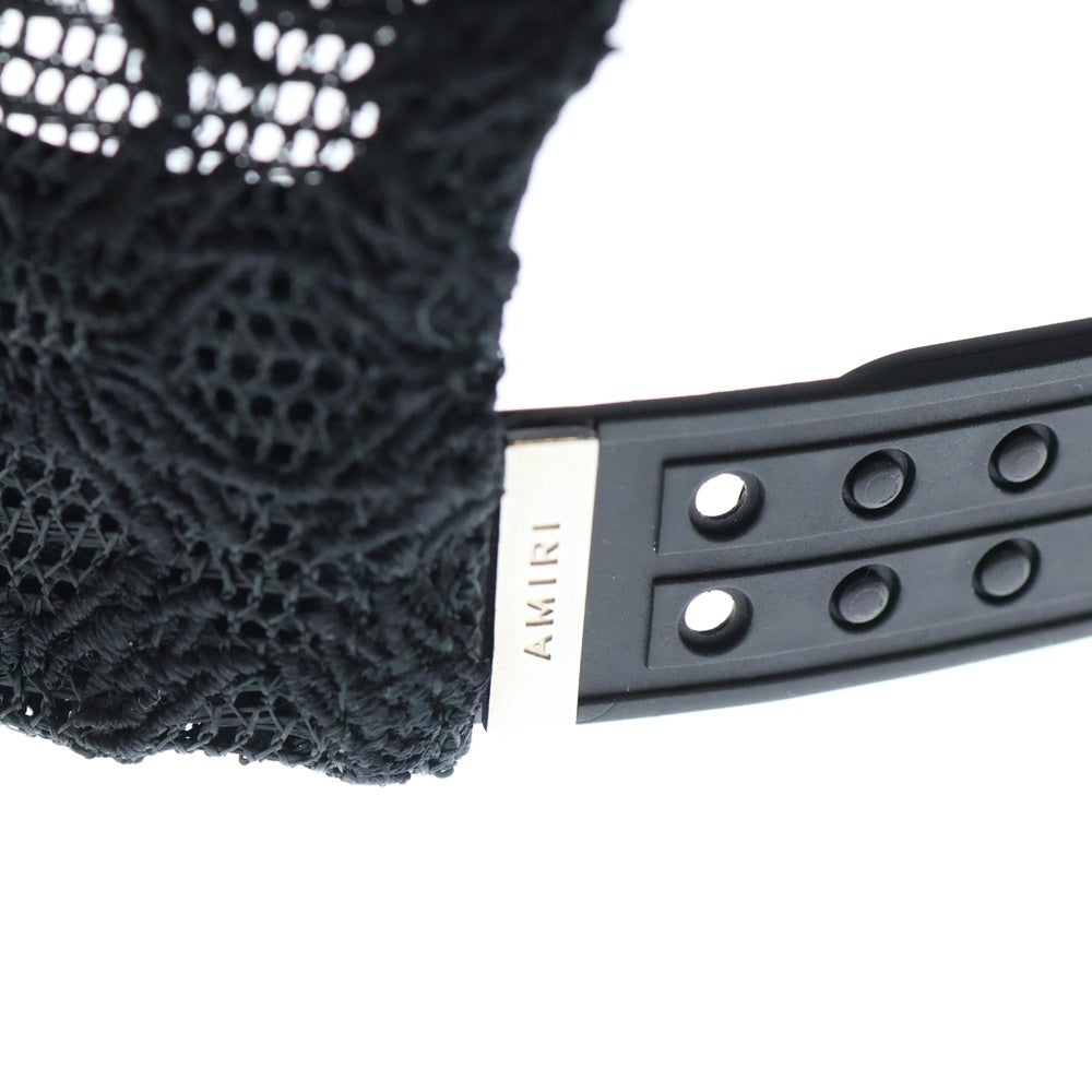 AMIRI(アミリ) MA TWO TONE TRUCKER HAT 刺繍ロゴ メッシュキャップ ブラック/ホワイト AMHATR1030