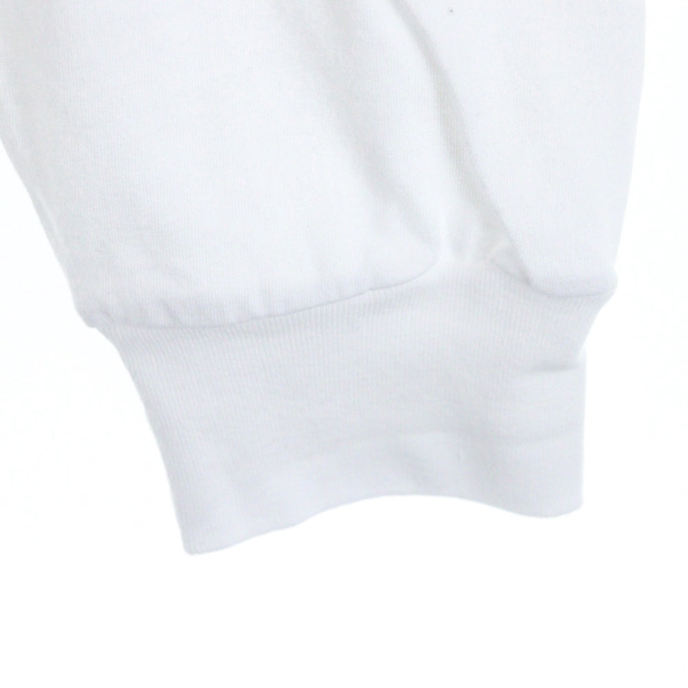 CHROME HEARTS(クロムハーツ) NECK LOGO L/S TEE ネックロゴプリント クルーネック長袖Tシャツ カットソー ホワイト/ブルー