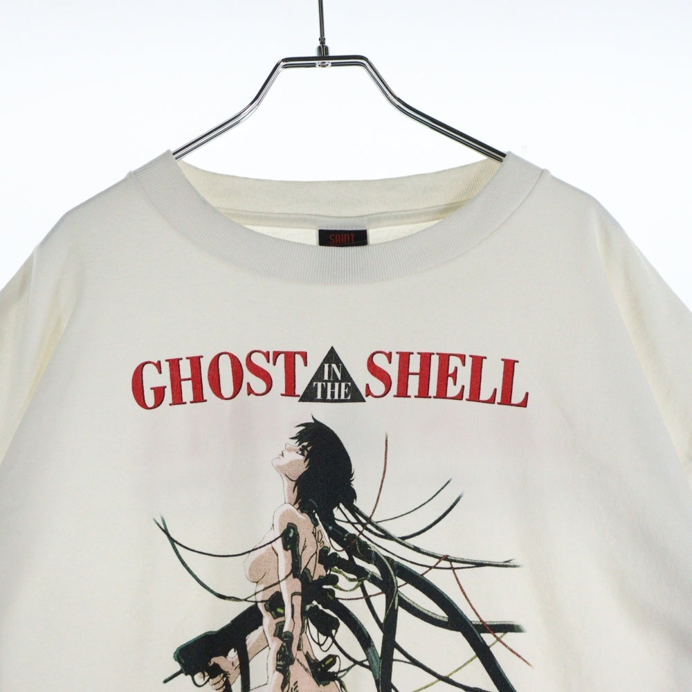 SAINT MICHAEL(セントマイケル) 24AW GITS GS_SS TEE 攻殻機動隊 ゴーストイン ザシェルプリント半袖Tシャツ カットソー ホワイト SM-YS1-0000-C32