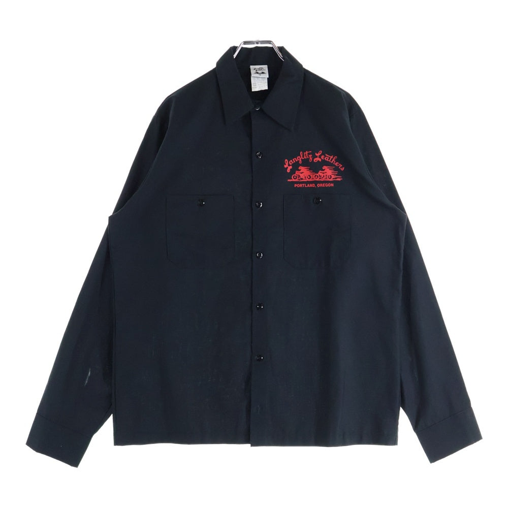 Langlitz Leathers(ラングリッツレザーズ) SPECIALISTS プリント 長袖シャツ ブラック