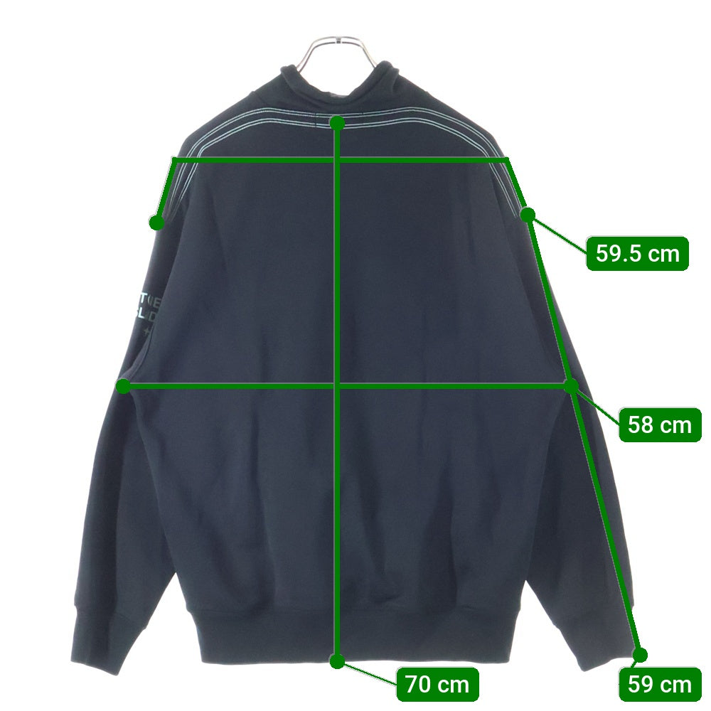 STONE ISLAND(ストーンアイランド) Trui Maat Half Zip Sweat ハーフジップスウェット 袖ロゴ ブラック 771560435