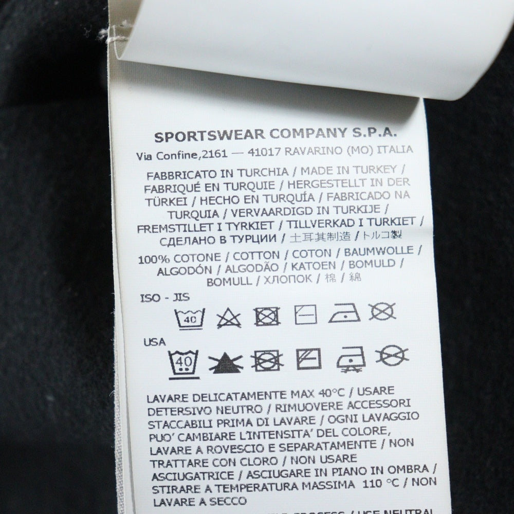 STONE ISLAND(ストーンアイランド) Crew Neck クルーネック 長袖Tシャツ 袖ロゴパッチ ブラック 771563750