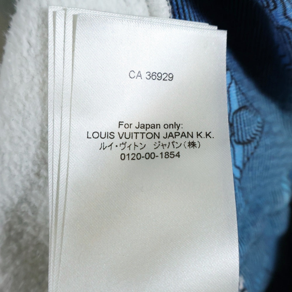 LOUIS VUITTON(ルイヴィトン) 22AW 3Dモノグラム総柄 フーディ プルオーバー スウェットパーカー ブルー RM222Q IHN HNY41W