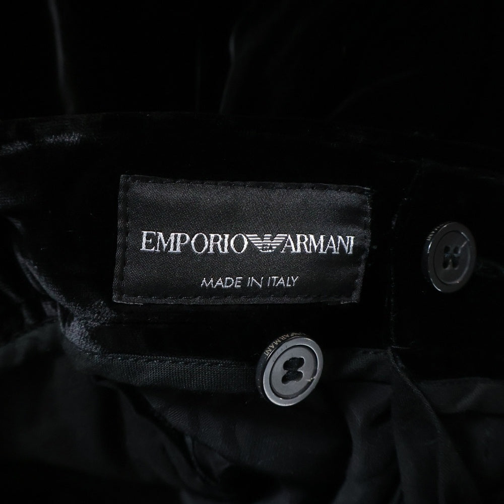 EMPORIO ARMANI(エンポリオアルマーニ) ベロアパンツ テーパード ブラック