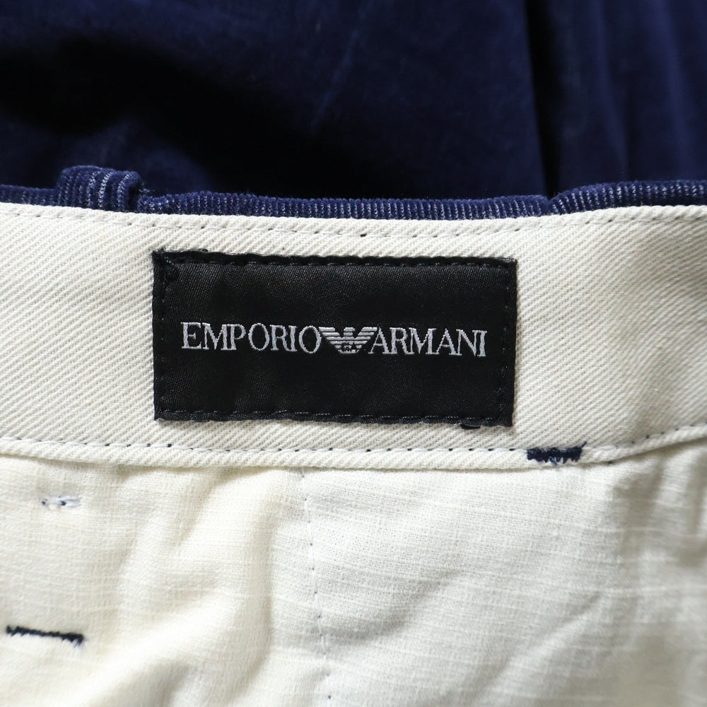 EMPORIO ARMANI(エンポリオアルマーニ) ベロアパンツ テーパード インディゴ