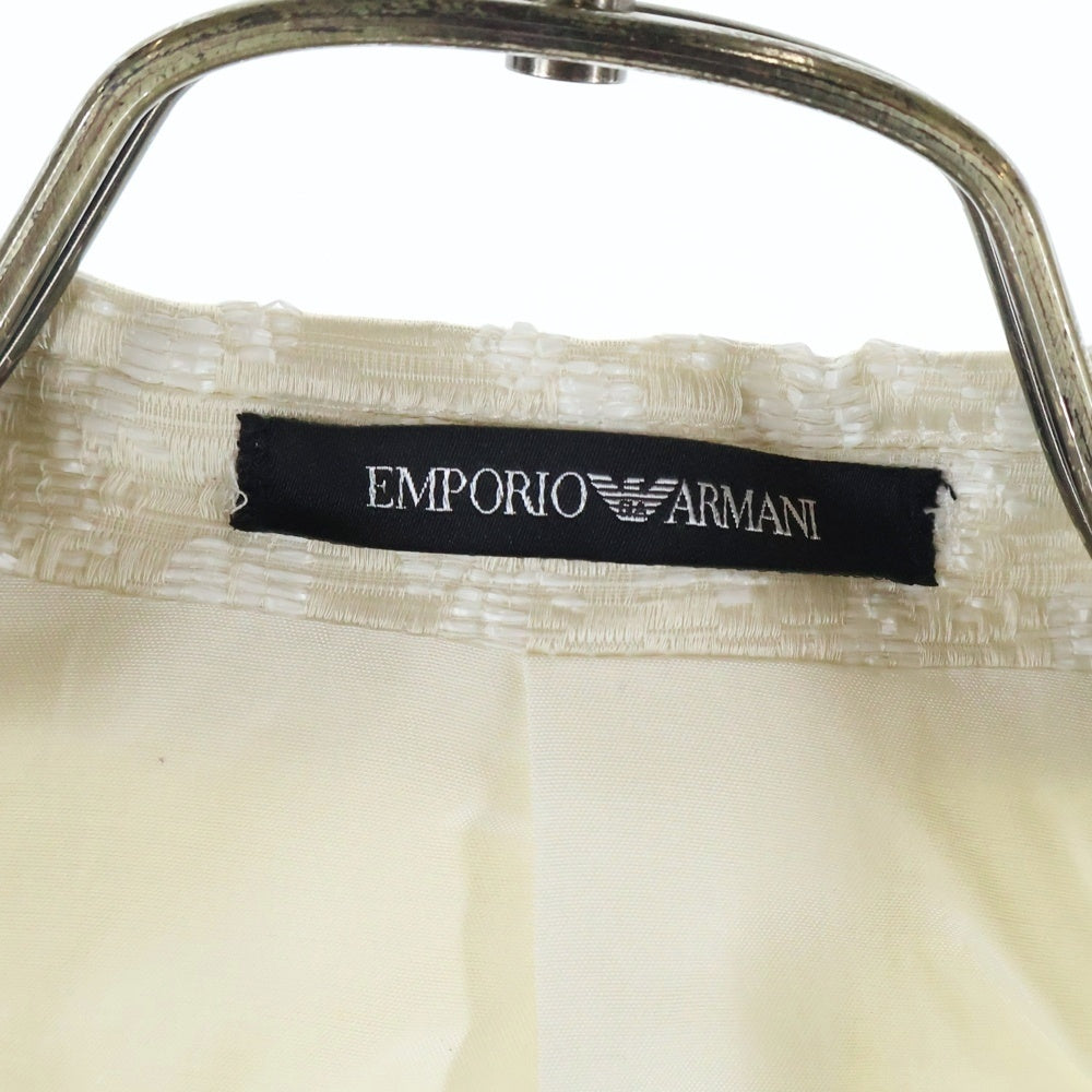 EMPORIO ARMANI(エンポリオアルマーニ) テーラードジャケット 総柄 ホワイト