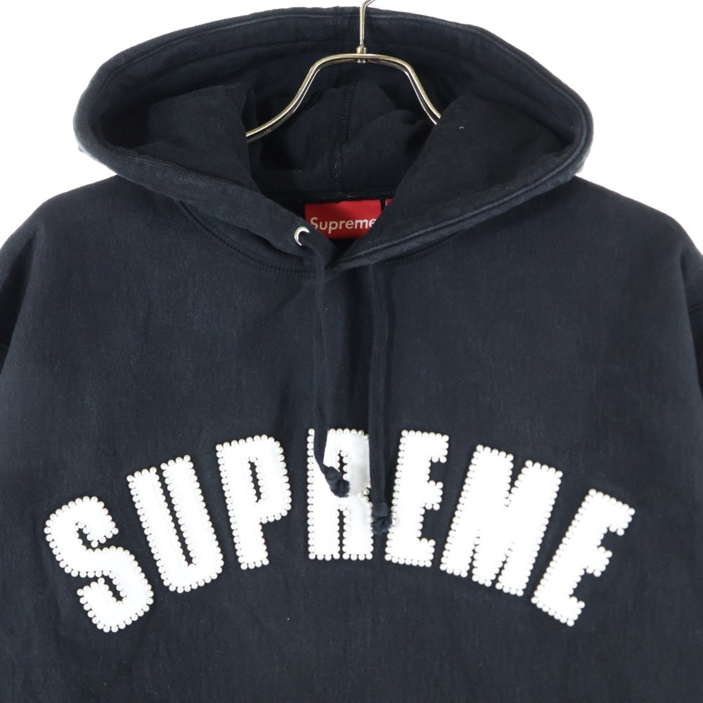 SUPREME(シュプリーム) 21AW Pearl Logo Hooded Sweatshirt パールロゴ フーデッド スウェット プルオーバーパーカー ブラック