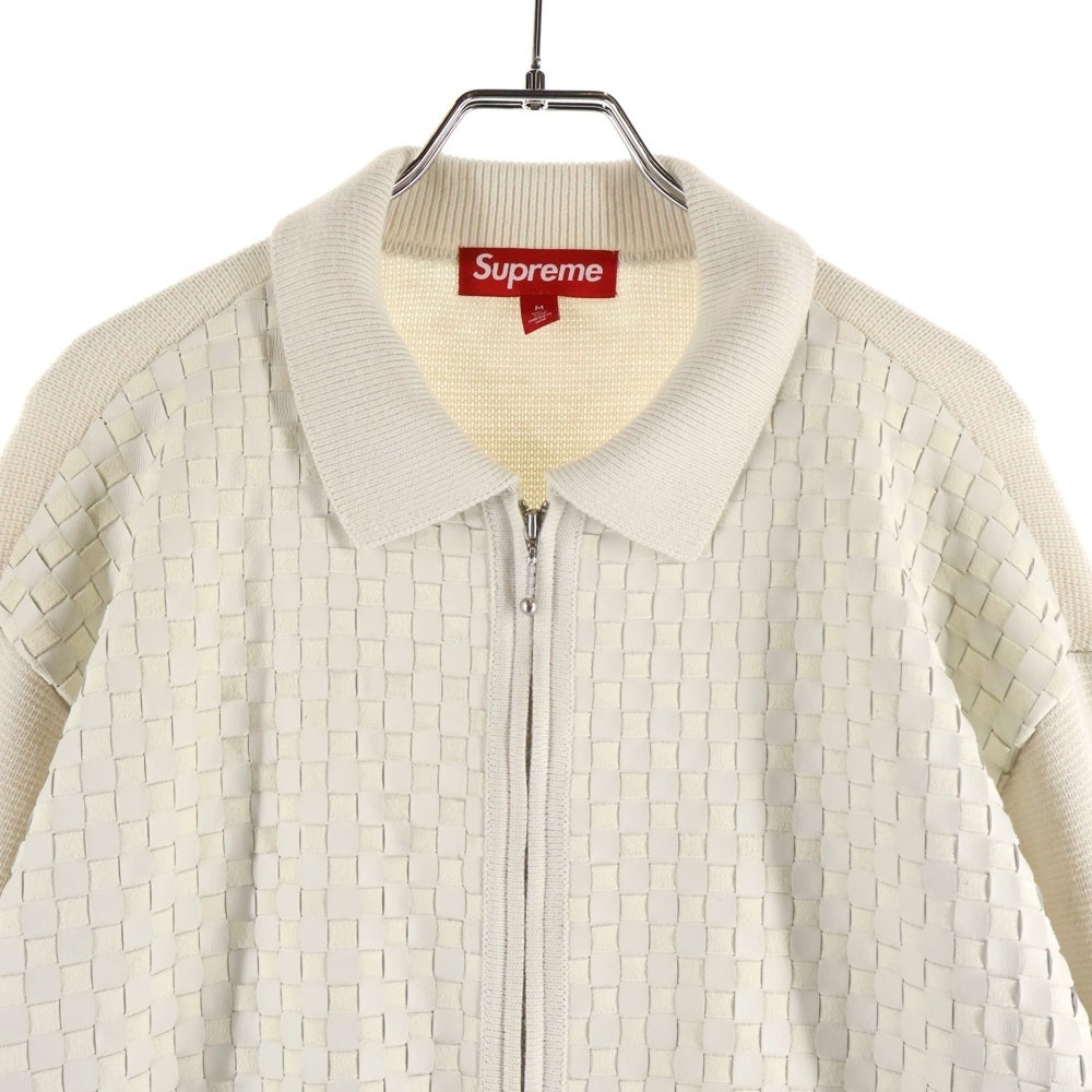 トップス M Supreme Woven Leather Zip Up Cardigan Supreme Woven Leather Zip Up Cardigan - メルカリ