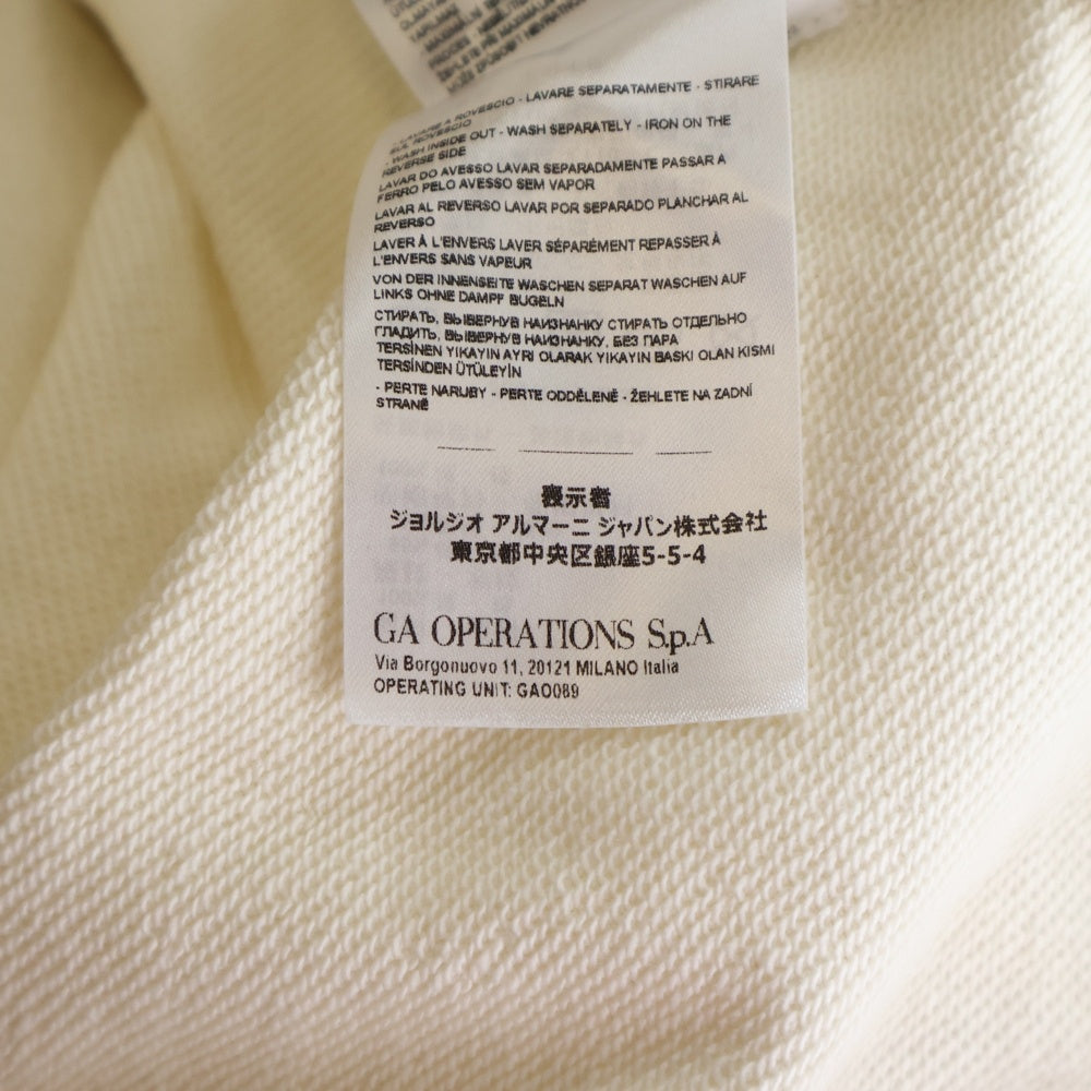 Armani Exchange(アルマーニ エクスチェンジ) Pullover Hoodie プルオーバーパーカー フロントロゴ刺繍 クリーム 3RZMKF ZJ1ZZ