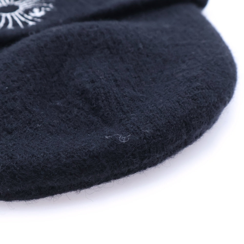 クロムハーツ　ブラックウールニット帽 OSサイズ CHROME HEARTS クロムハーツ ビーニー ニット帽 ブラック