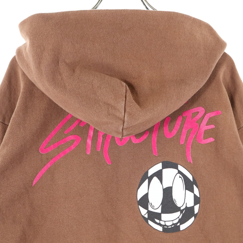 CHROME HEARTS(クロムハーツ) 19AW ×MATTY BOY PPO STRUCTURE HD PLVR ×マッティボーイ ストラクチャー スウェット プルオーバーパーカー ブラウン