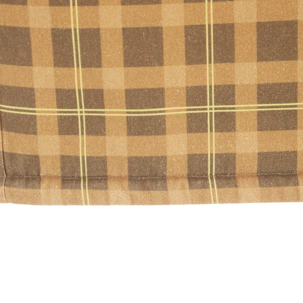 NO BRAND(ノーブランド) SOL soonerorlater 25SS REVERSIBLE CHECKED VEST スーナーオアレイター リバーシブル チェック ベスト ブラウン 251SOL03