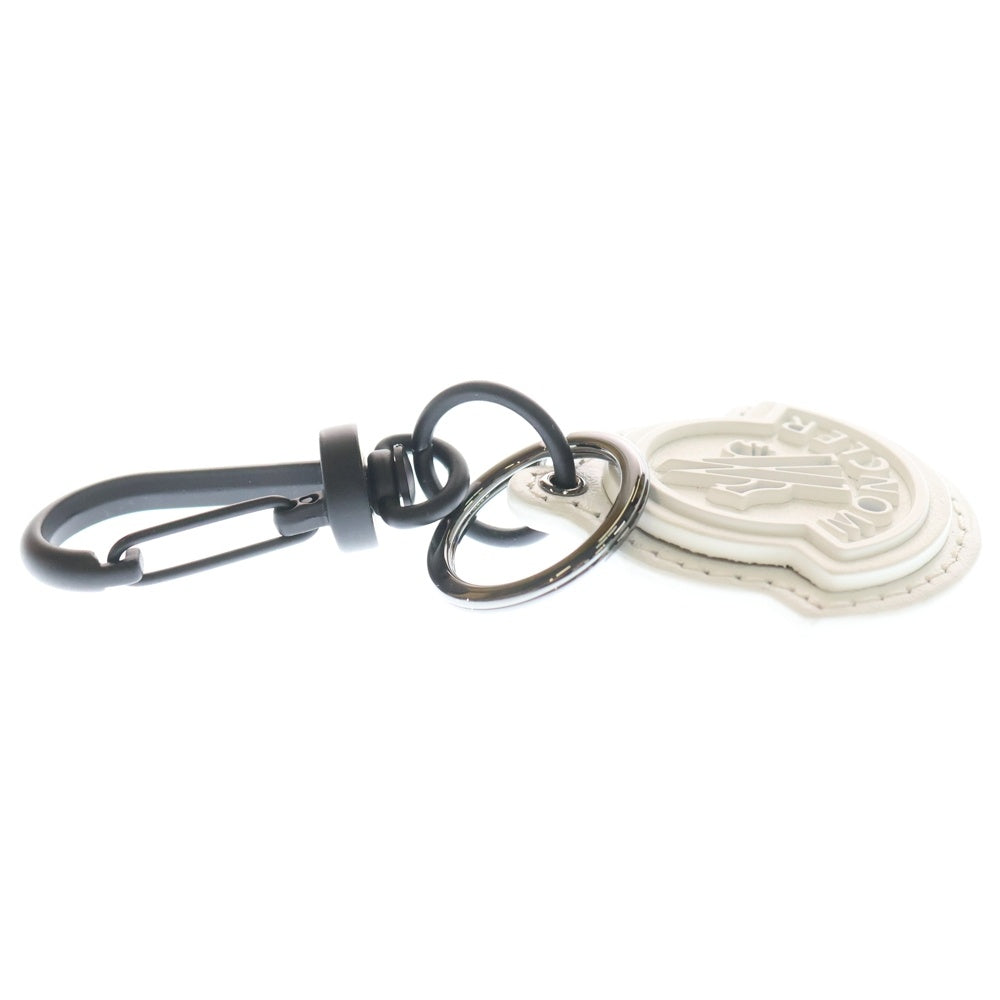 MONCLER(モンクレール) 24SS KEY RING 立体アイコンロゴ キーリング バッグチャーム ホワイト J109A 6F00007 M2489