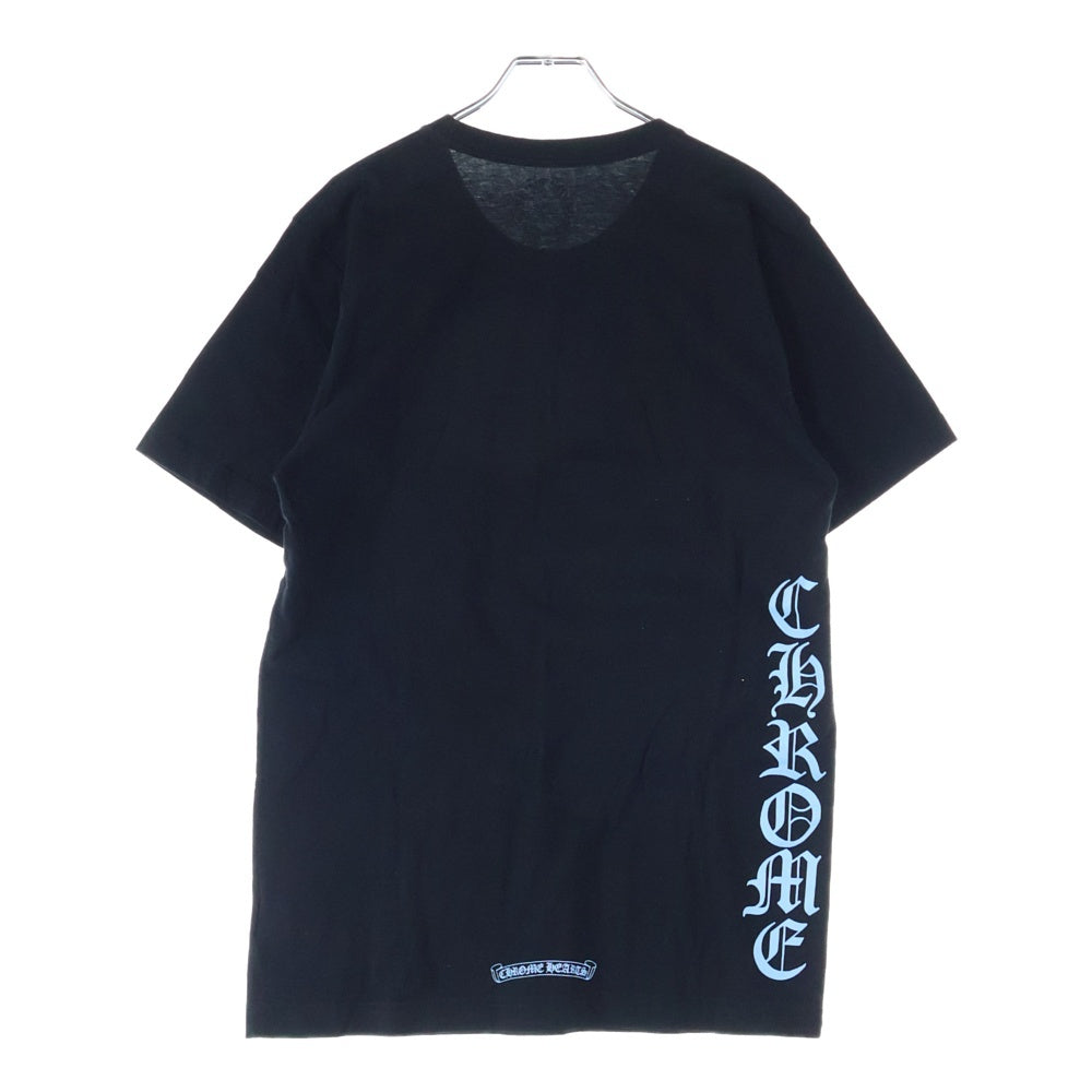 CHROME HEARTS(クロムハーツ) NECK LOGO S/S TEE ネックロゴ 半袖Tシャツ カットソー ブラック/ブルー