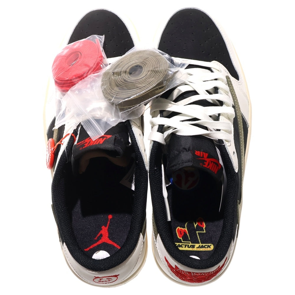 NIKE(ナイキ) ×TRAVIS SCOTT WMNS AIR JORDAN 1 LOW OG Medium Olive DZ4137-106 トラヴィススコット ウィメンズ エアジョーダン1 ローカットスニーカー レディース