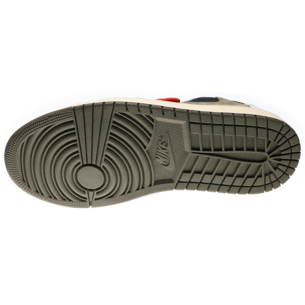 NIKE(ナイキ) ×TRAVIS SCOTT WMNS AIR JORDAN 1 LOW OG Medium Olive DZ4137-106 トラヴィススコット ウィメンズ エアジョーダン1 ローカットスニーカー レディース