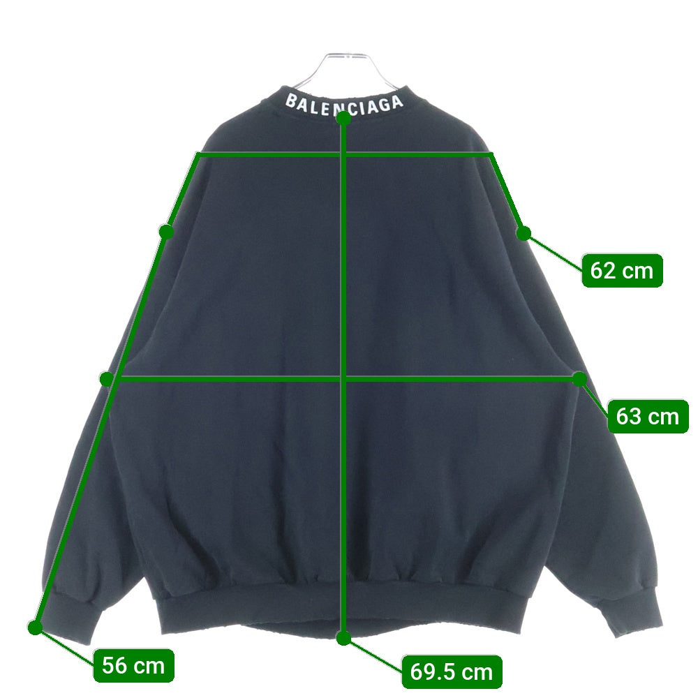 BALENCIAGA(バレンシアガ) クラッシュ加工ネックロゴクルーネック