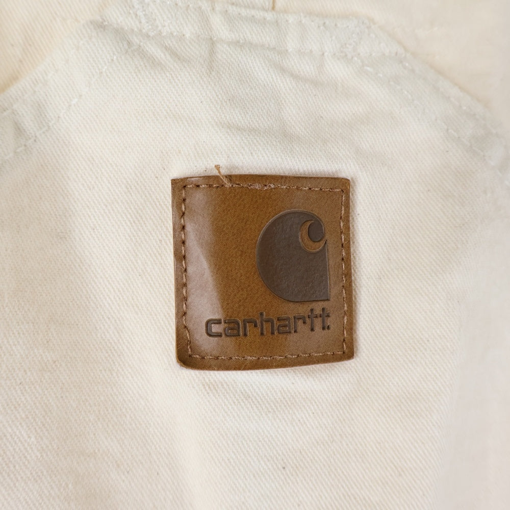 CARHARTT(カーハート) レザーロゴ ダブルニー オーバーオール ベージュ R34 NAT