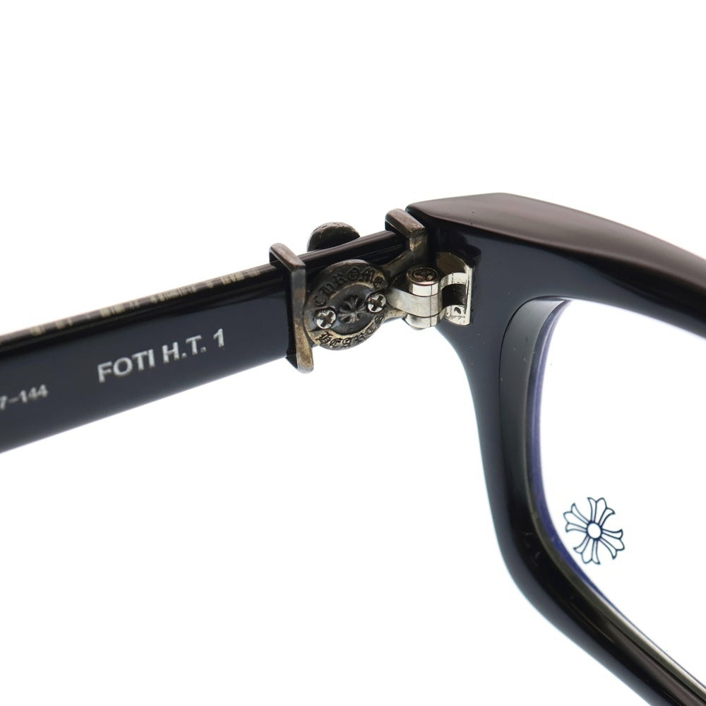 CHROME HEARTS(クロムハーツ) FOTI H.T. 1 フォティモチーフ クリアレンズ サングラス メガネ ブラック/シルバー