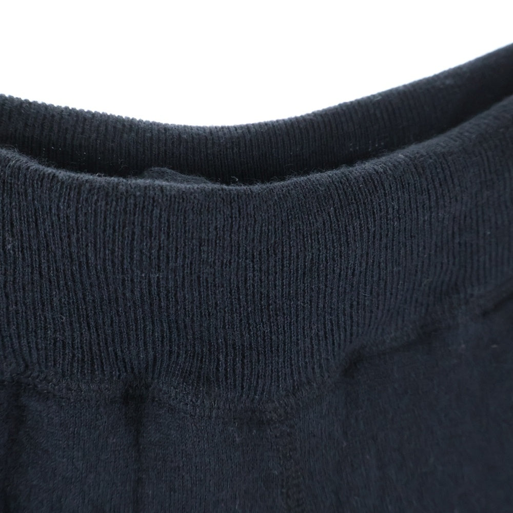 lucien pellat-finet(ルシアンペラフィネ) スカル刺繍 カシミヤ混 スウェットパンツ ブラック