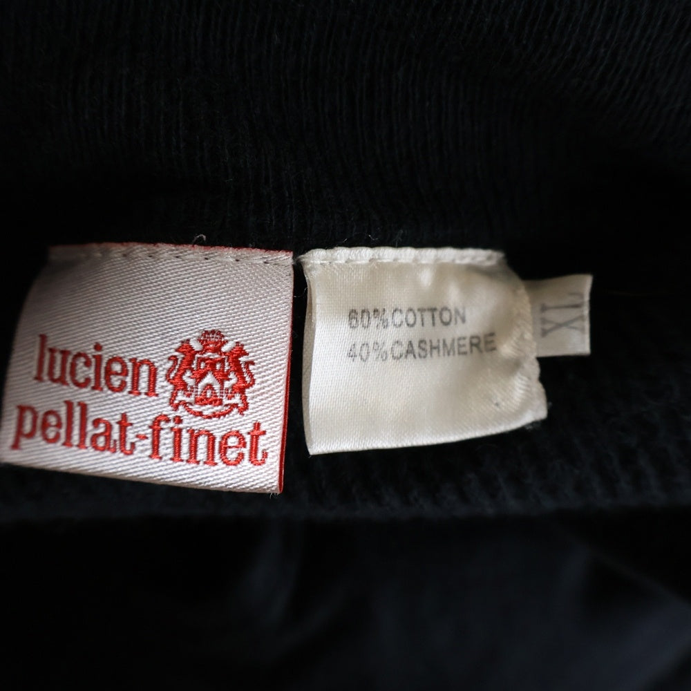 lucien pellat-finet(ルシアンペラフィネ) スカル刺繍 カシミヤ混 スウェットパンツ ブラック