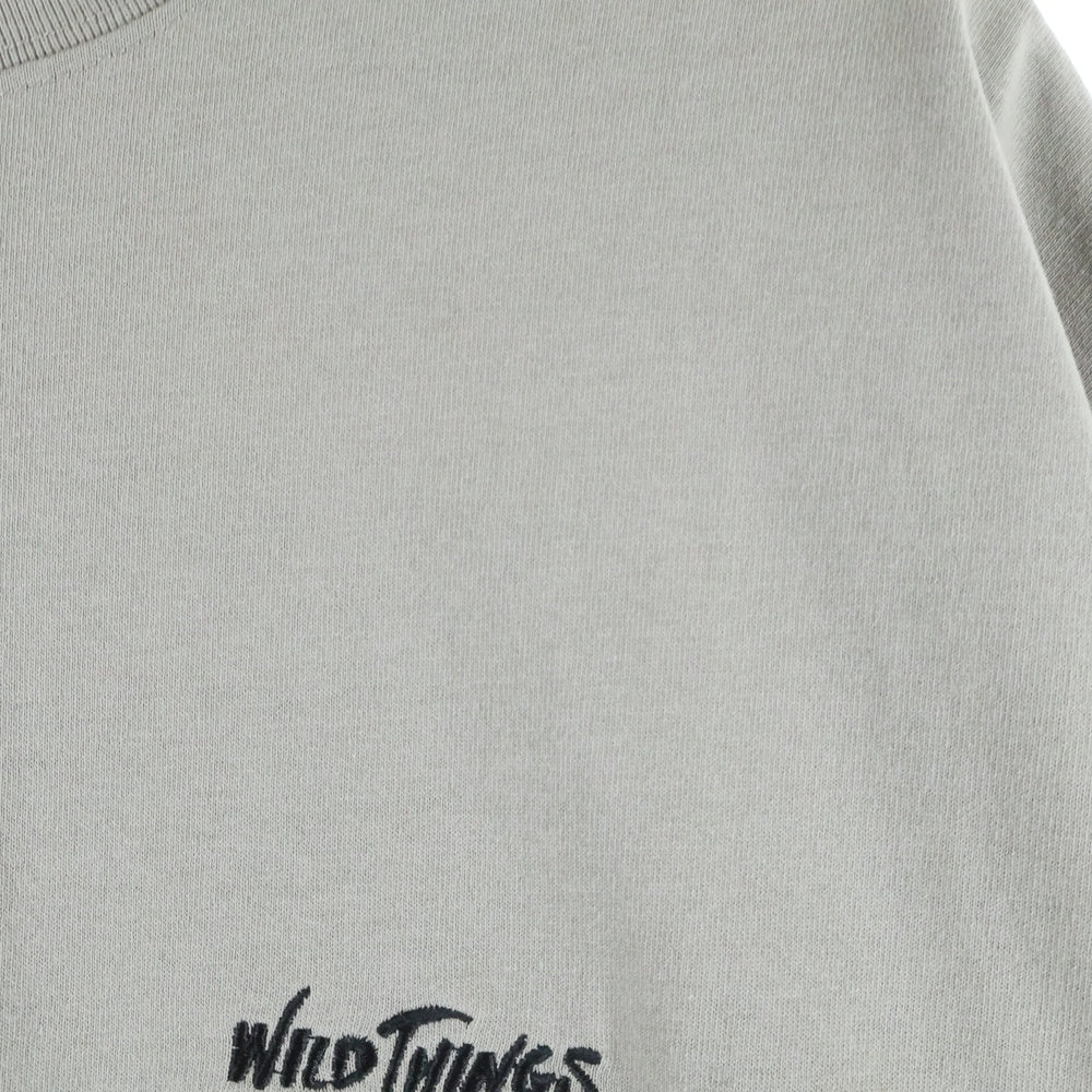 WILD THINGS(ワイルドシングス) FREAKS STORE別注 バンダナ バックプリント クルーネック半袖Tシャツ カットソー グレー 1226319600133