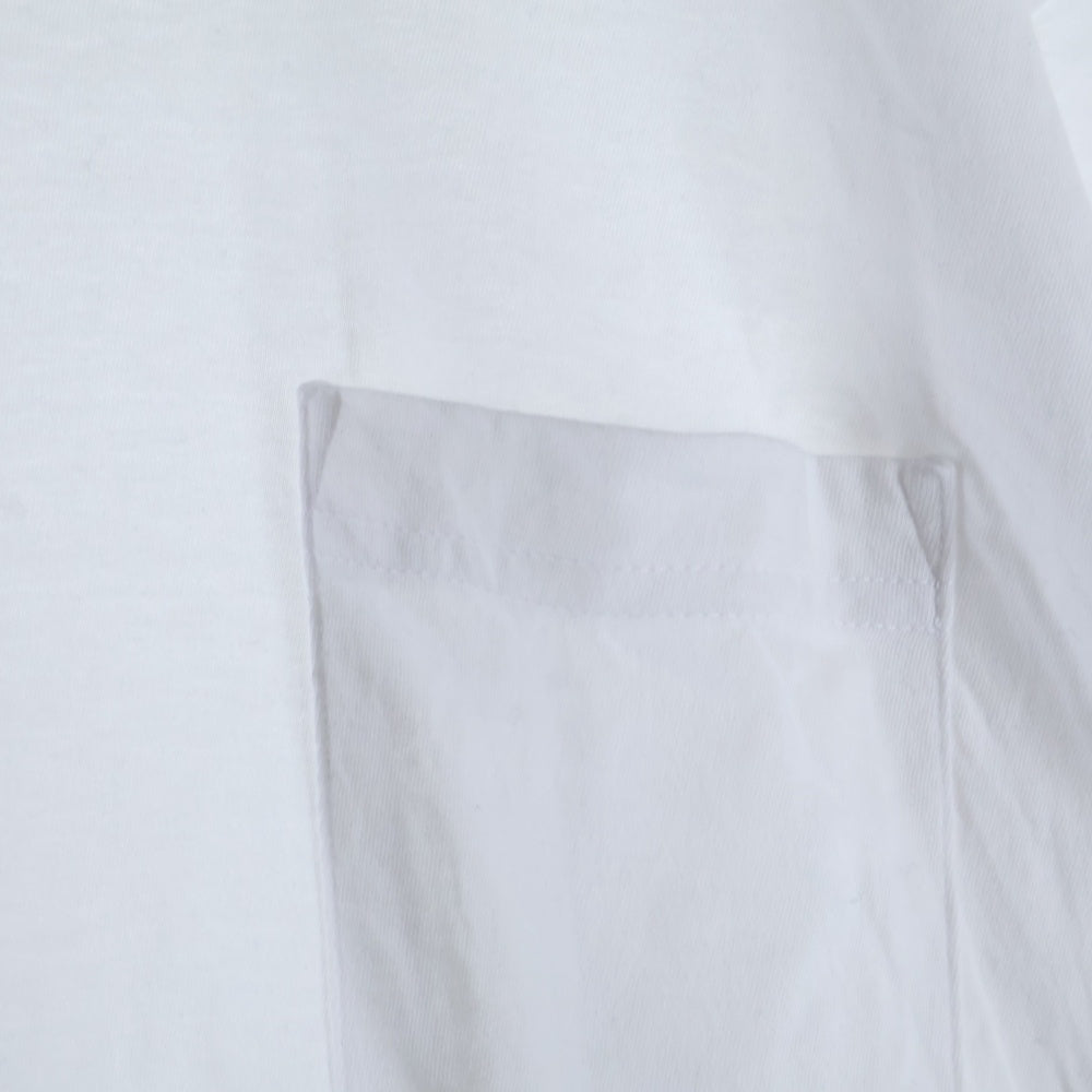 CHROME HEARTS(クロムハーツ) NECK LOGO CH L/S TEE ネックロゴ プリント長袖Tシャツ カットソー ホワイト/ブルー