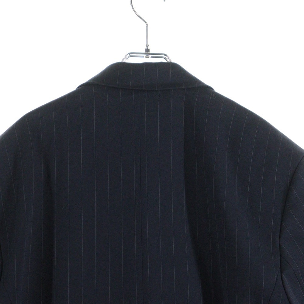 Acne Studios(アクネ ストゥディオズ) 25AW レイヤードスーツジャケット ストライプテーラード ブラック/ブルー FN-WN-SUIT000647 AH0309