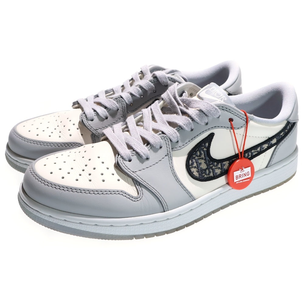 NIKE(ナイキ) ×DIOR AIR JORDAN 1 LOW OG CN8608-002 ディオール エアジョーダン 1 ローカットスニーカー グレー/ホワイト US8/26cm