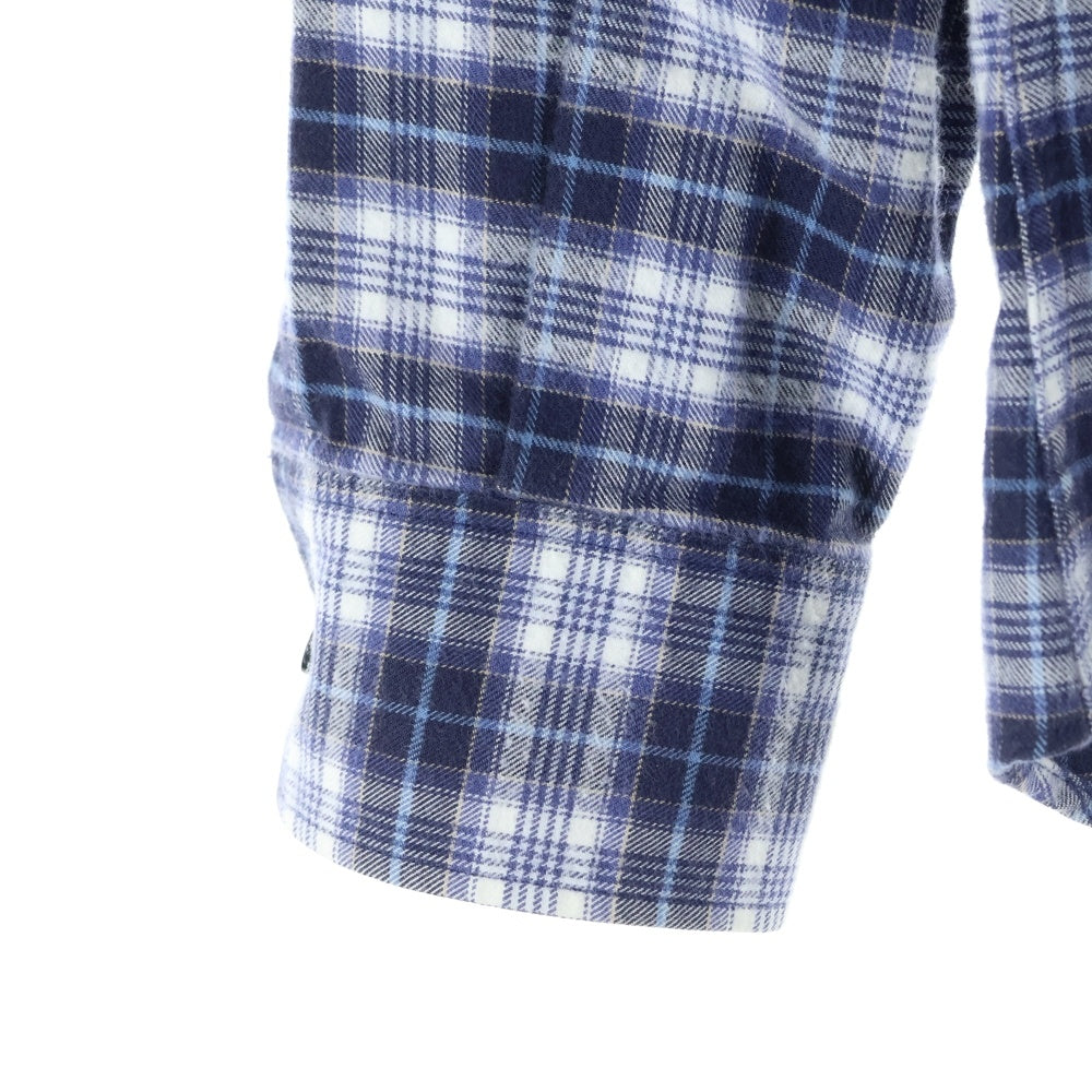 DSQUARED2(ディースクエアード) 13AW ボタンダウン チェック柄 長袖シャツ ネイビー/ホワイト S71DL0664 S41991