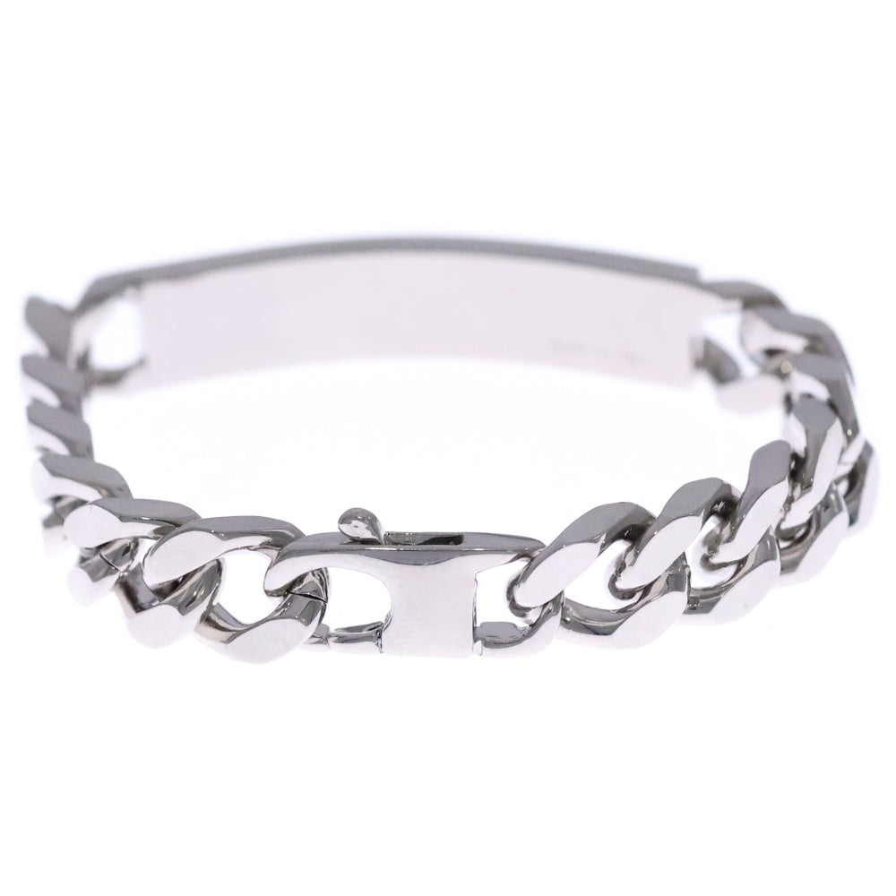 MM6 Maison Margiela(エムエムシックスメゾンマルジェラ) Chain Bracelet Palladio buratatto ロゴプレート チェーン ブレスレット シルバー SM6UY0049