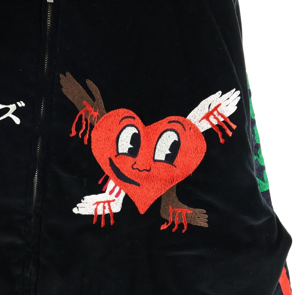 SAINT MICHAEL(セントマイケル) 22SS×DENIM TEARS RVRSBL SUKAJYAN デニムティアーズ リバーシブル スカジャン ブラック/グリーン SM-S22-0000-059