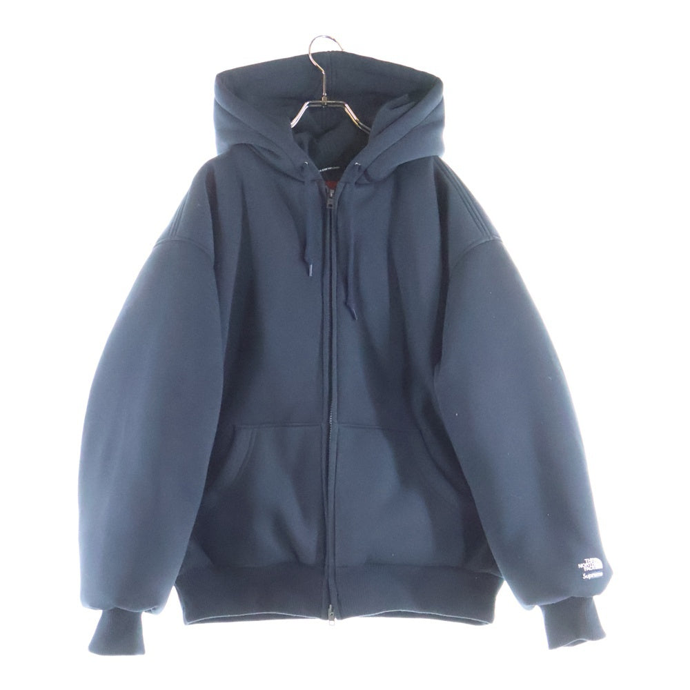 SUPREME(シュプリーム) 24AW ×THE NORTH FACE Down Filled Zip Up Hooded Sweatshirt ダウンフィル スウェット ジップアップフーデッドジャケット グレー NY52400I